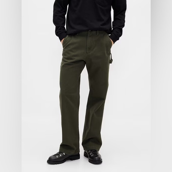 GAP Other - GAP Canvas '90s Loose Carpenter Pants 32x32 in Black Moss Green NWT!